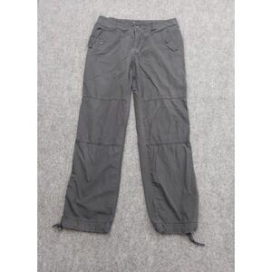 Polo Ralph Lauren Hiker Pants Womens 8 Black Gray Drawstring Ankle Outdoor Y2K